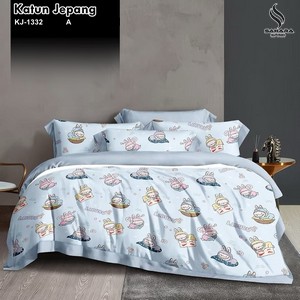 sprei katun jepang motif bunga sakura