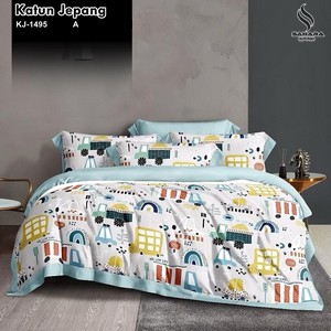 sprei bedcover katun jepang