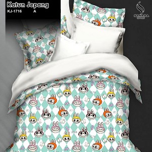 sprei katun jepang motif minimalis