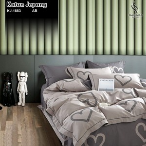 bedcover bahan katun jepang