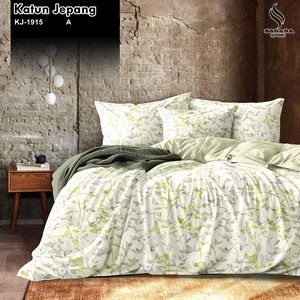 bed cover katun jepang polos
