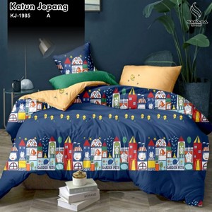 sprei katun jepang motif bunga