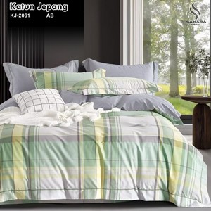 sprei katun jepang motif bunga