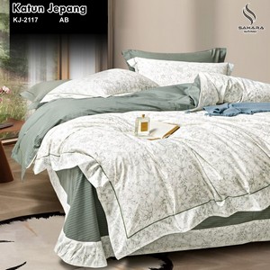 sprei katun jepang motif bunga