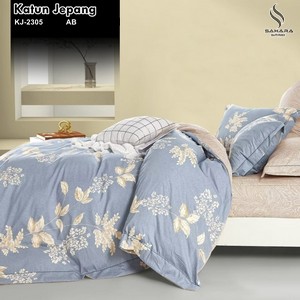 sprei katun jepang motif bunga