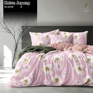 bed cover katun jepang polos