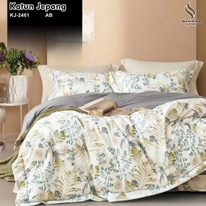 sprei katun jepang motif bunga