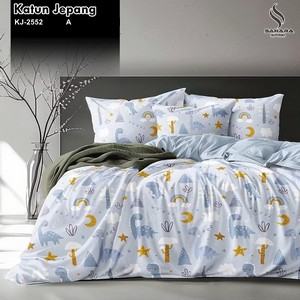 sprei katun jepang motif bunga