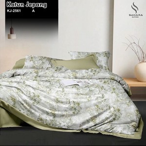 sprei katun jepang motif bunga