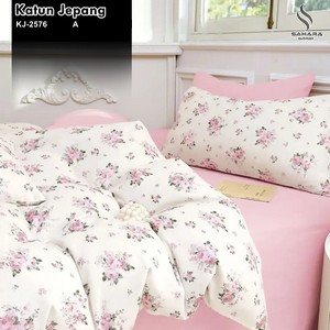 sprei katun jepang motif bunga