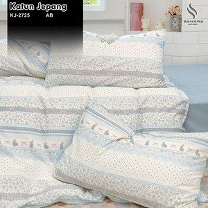 sprei katun jepang motif bunga
