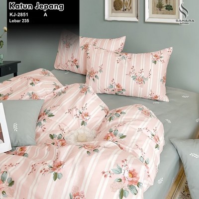 harga bedcover katun jepang