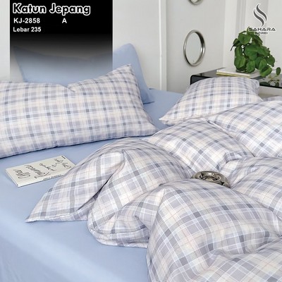 sprei katun jepang motif minimalis