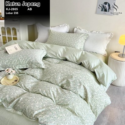 bed cover katun jepang asli