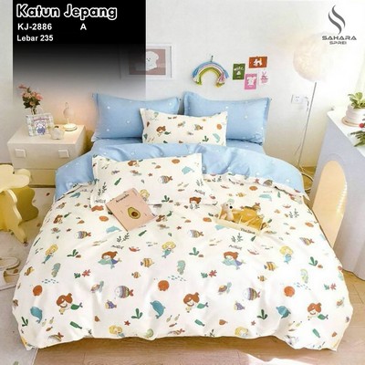 sprei bahan katun jepang