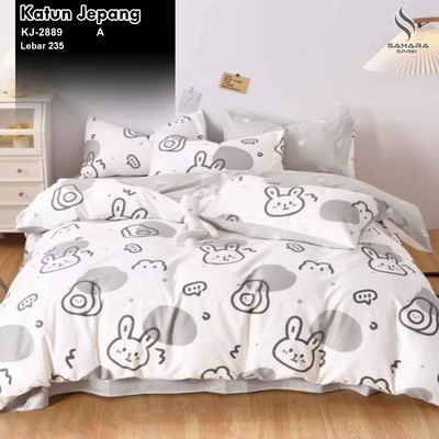 sprei katun jepang polos