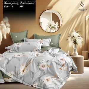 sahara sprei katun jepang bunga
