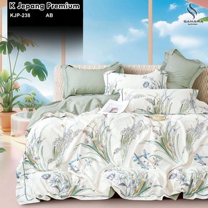 sprei katun jepang motif bunga