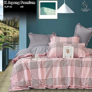 bed cover katun jepang polos
