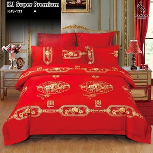 sprei katun jepang motif bunga