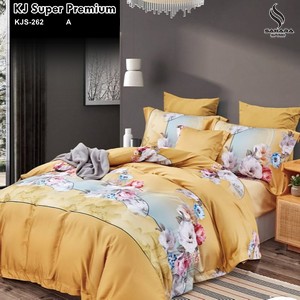 sprei katun jepang motif bunga